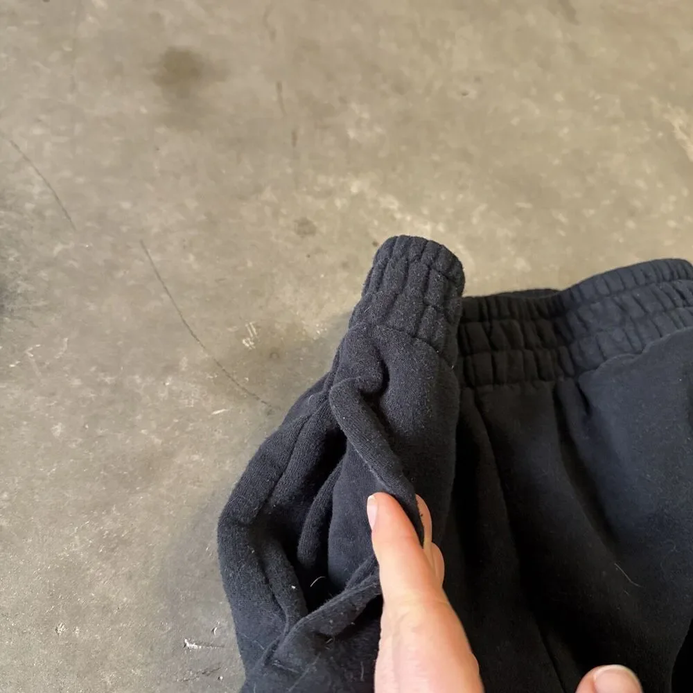 NIKE Jordan‎ Boy's Youth Classic Jogger Fleece Sweatpants S Spell Out Black Logo